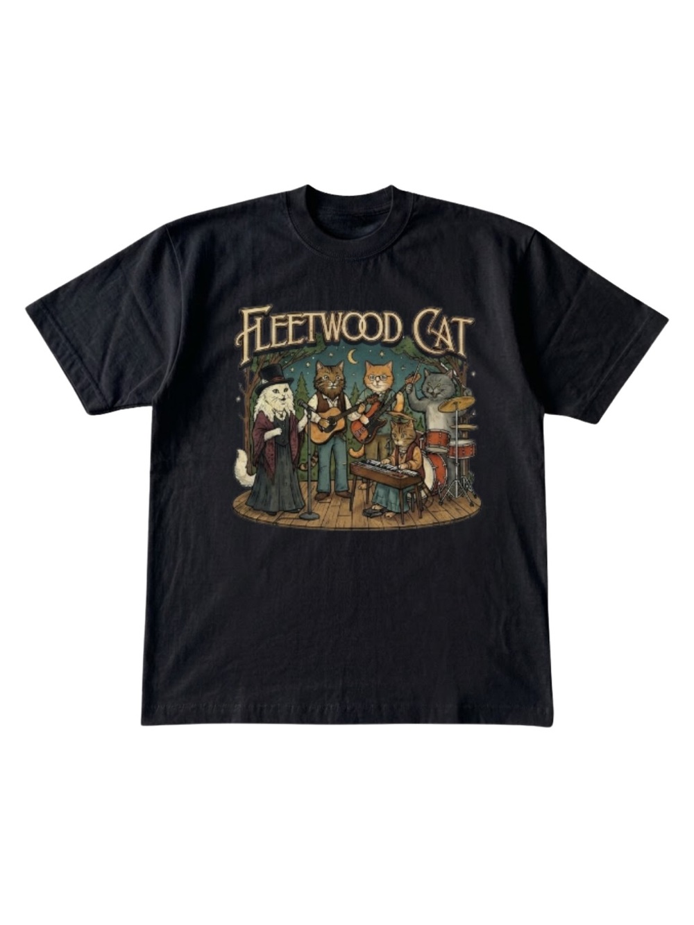 Gildan Fleetwood Black Graphic T-Shirt